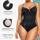 SHAPELLX Womens Swimsuits Tummy Control Bathing Suit Slimming One Piece U-Ring Shapewear Swimwear with Ruched Waist (Black, M)