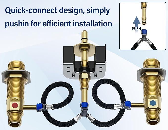 Upgraded Series Rough-In Valve with Drain Assembly,1/2-Inch IPS Connections,Compatible with Moen Widespread Bathroom Sink Faucet,S9000-series,Brass Construction
Visit the Merdicment Store