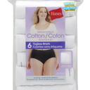 Hanes Women's Underwear Brief Pack, Cotton Briefs, Moisture-wicking Underwear for Men (X-Large, White - 6 Pack)