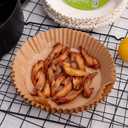 100 PCs Disposable Air Fryer Parchment Paper Liners, Disposable, Non-Stick, Oil-Proof, Water-Proof, Unbleached Baking Paper, Food Grade, Easy cleanup, Mess-Free, for All Roasting Baking (20 cm Square)