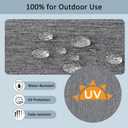 4 x 24x24 Inch Outdoor Deep Seat Cushions Set of 2,Thick High-Density Foam, Piped Edges & YKK Hidden Zipper, Water-Resistant UV-Resistant Polyester for Patio Furniture, Gray