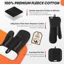 Oven Mitts Kitchen Towels and Dishcloths with Pot Holders Sets, Oven Gloves Hot Pads 500F Heat Resistant with Silicone Grip, Include 2 Cooking Gloves/2 Potholders/4 Kitchen Towels/4 Dish Towels