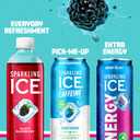 Sparkling Ice Caffeine Blue Raspberry Sparkling Water with Caffeine, Zero Sugar, with Antioxidants and Vitamins,16 fl oz Cans (Pack Of 12)
