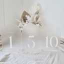 JINMURY Frosted Arch Table Numbers for Wedding Reception, 10 Pack 5x7" Frosted Arch Acrylic Signs with Holder Acrylic Table Numbers 1-10, Perfect for Centerpiece Wedding Reception