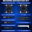 Bearing Puller Set, 5 Ton Capacity Bearing Separator, Pinion Wheel Bearing Removal Kit with 2" and 3" Jaws, Wheel Hub Axle Puller Set, Heavy Duty Bearing Splitter Tool Kit with Blue Case