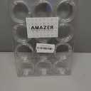 Amazer Plastic Shower Curtain Rings, 24 Pcs Shower Curtain Hooks, O Shape Clear Shower Curtain Hooks Rings, Easy to Snap Closure, Shower Hooks for Shower Curtain and Liner Bathroom