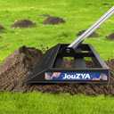Lawn Leveling Rake 30x10 inch, Lawn Leveler Tool with Stainless Steel, 80" Extended Handle, Heavy-Duty for Garden, Golf Course, and Farm