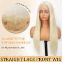 AISI HAIR 13x4 HD Lace Front Wig Blonde Pre Plucked With Baby Hair Straight Glueless Synthetic Wigs for Women 28inch Beginner Friendly
