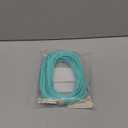 Monoprice Fiber Optic Cable - 15 Meter - Aqua | LC to LC, OM3, 50/125 Type, Multi Mode, 10Gb, Duplex