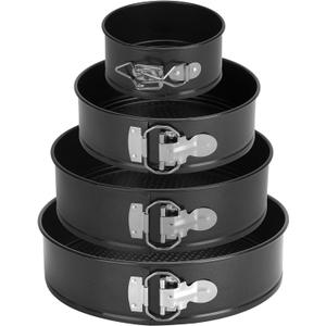 Springform Pan Set of 4 Pieces 4.5/6/8/10 inches Nonstick Cake Pan Bakeware Set Cake Mold with Removable Bottom