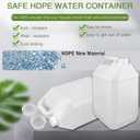 2.5 Gallon Water Jug, F-Style Plastic Jug, Water Storage Containers, Hdpe Containers with Leakproof Cap (4 Pack)