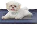 Elevated Dog Bed - 24.5x18.5-Inch Portable Pet Bed with Non-Slip Feet - Indoor/Outdoor Dog Cot or Puppy Bed for Pets up to 25lbs by PETMAKER (Blue)