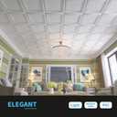 Art3d PVC Ceiling Tiles, 2'x2' Plastic Sheet in White (24-Pack)