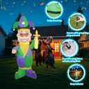 [2026 New] 5FT Huge Clown Inflatable, Mardi Gras Inflatable Decoration Decorations, Build-in LED Lights,Mardi Gras Blow up Outdoor Yard Decorations for Party, Indoor Home Celebration Garden Lawn