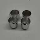 4Pcs 2.68 Inch Wheel Center Caps Fit 2.68 Inch Center Bore Truck Trailer RV SUV Wheels Rims, Carbon Steel Chrome Silver Push Through Hub Covers, Easy Installation