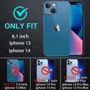 iPhone 13/14 Military Grade Case, 3 in 1 Heavy Duty Shockproof/Drop Proof/Dust Proof With 2Pcs Tempered Glass Screen Protector (Black/Grey)