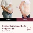 3 In 1 Postpartum Belly Band Abdominal Binder Post Surgery C Section Belly Binder Post Partum Hysterectomy Belly Support Wraps Postpartum Waist Trainer Essentials After Birth Beige, Large