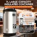 Commercial 2-Gallon Beverage Dispenser with Stand, Hot and Cold, Silver