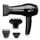 FHI Heat Platform Nano Lite Pro 1900 Hair Dryer, Turbo Tourmaline Light Weight Ceramic Quick Dry with 3 Piece Attachment Set (Comb, Concentrator, and Diffuser) (Black)