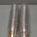 WorldBazaar 12OZ Hawaii Christmas Plastic Cups 100 PCS Clear Disposable Snowman Santa Claus Drinking Cups Cold Beverage Coffee Holiday Winter Party Supplies