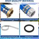 2" x 100 ft Backwash Hose for Swimming Pools, Heavy Duty PVC Lay Flat Water Discharge Hose,Durable Pool Drain Hose with Aluminum Pin Lug Fittings for Pump And Filters