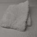 Soft Fluffy Area Rug for Bedroom, Cream White Fuzzy Shaggy Oval Throw Rugs for Bedside, Non-Slip Cozy Plush Shag Carpet for Kids Room Nursery Dorm Living Room, 2.6 x 5.3 Feet