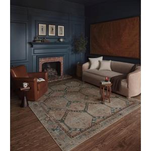 Loloi Magnolia Home by Joanna Gaines Lenna Collection LEA-05 Denim/Sand 3'-6" x 5'-6" Accent Rug