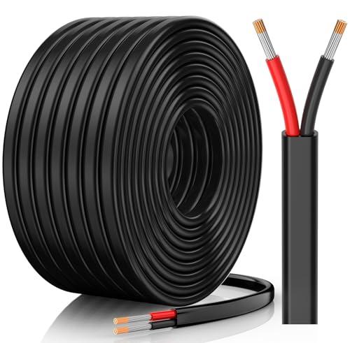 CONEPY 10 Gauge Wire, 10 AWG 2 Conductor Electrical Wire, Flexible/Oxygen-Free Tinned Copper/Stranded PVC 10/2 Cord for Automotive, Marine, LED Strips, Solar, RV, Lighting (30FT)