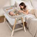 3-in-1 Baby Bassinet Bedside Sleeper Baby Crib for Newborn to 6 Months
Extra Roomy Bedside Crib, Wide Stable Base, Breathable Full Mesh, 5 Adjustable Heights, 360° Wheels & Large Storage Basket