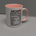 WENSSY Mom Nutrition Facts Mug - Birthday and Mother's Day Gift from Daughter or Son - 11 Ounce With Gift Box Pink