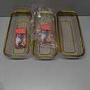 Singhoow 4 Pcs Gold Kitchen Drawer Baskets Stainless Steel Storage Container Mesh Storage Golden Utensil Holder Wire Basket Stackable Drying, 12 x 5 x 2 Inch