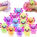 12 Pack Squishy Toy Balls for Kids Cute Stress Relief Stress Ball Fidget Toys Bulk Squishy Squeeze Ball Set for Kids Girls Boys Girls Party Favors (Axolotl)