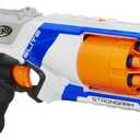NERF N Strike Elite Strongarm Toy Blaster with Rotating Barrel (White)