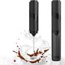Handheld Milk Frother,Milk Frother Handheld with Cover, Battery-Operated Electric Foam Maker Frother Wand,Drink Mixer for Coffee, Latte, Matcha, Protein Shakes, Hot Chocolate (Black Storage Sleeve)
