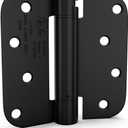goldenwarm 2Pack Black Door Hinges 4 Inch Self Closing Spring Door Hinge with 5/8" Radius Corners - Adjustable Door Closing, Residential & Heavy-Duty Hardware