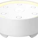 Kipcush White Noise Machine - 21 Soothing Non-Looping Sounds, Dimmable Night Light, & Blind-Touch Buttons | USB-Powered Portable Sleep Therapy for Babies, Adults, Office & Travel - White (Standard)