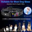 No Shock Rechargeable Dog Bark Collar with 8 Adjustable Sensitivity, Smart Anti Barking Collar with Beep and Vibration Modes for Large Medium Dogs (Black)