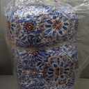 Kigley Outdoor Chaise Lounge Cushion Pocket, Blue Retro, Patterned