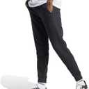 adidas Men's Essentials Fleece Tapered Cuff 3-Stripes Pants (XX-Large, Black)