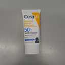 CeraVe 100% Mineral Sunscreen SPF 50, Face sunscreen With Zinc Oxide & Titanium Dioxide, Hyaluronic Acid + Niacinamide + Ceramides, Oil Free, Travel Size 2.5 oz