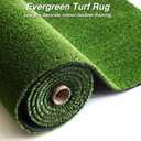 XLX TURF Outdoor Artificial Grass Rug 4FT X 4FT, Green Synthetic Turf Floor Mat for Balcony, Patio, Yard, Pets Dogs Grass Pad