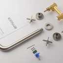 Wall Mount Tub Filler,Two Cross Handle Bathtub Faucet,Extra Long Spout Reach with High Water Flow,Brass Rough in Valve Included,Nickel Brushed