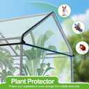 SPECILITE 51"x35"x49" Walk-in Garden Plant Netting Mesh Cover, Crop Cage with Frame and Zippered Door, Plant Protectors from Animals, Plant Protection Tent for Vegetables, Fruits, White