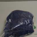 chouyatou Women Summer Ruffle Hem Floral Lace Eyelet Dress Casual Notch Neck Midi Tunic Dress with Pocket (X-Large, Navy Blue)