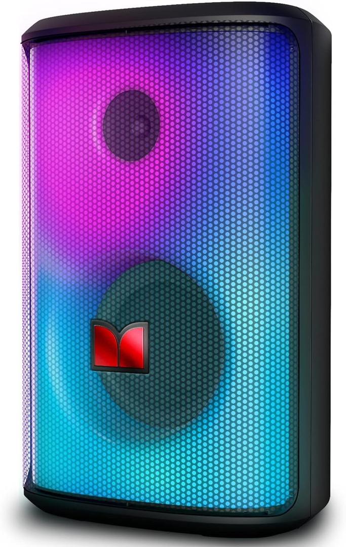 Monster Sparkle Bluetooth Speaker Loud, 120W Peak Portable Speaker with Powerful Sound and Heavy Bass, Full-Screen Colorful Lights, 24H Playtime, AUX, USB Playback, Waterproof