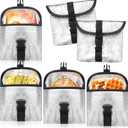 Reallnaive 4 Pcs Insulated Pouch Backpackers Reusable Sandwich Bag Mini Thermal Snack Bags Small Reusable Lunch Freezer Cooler Bags for Work Picnics Travel Office School Supplies 5.5'x 7'(Glossy)