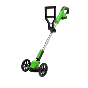 Electric Weed Wacker Cordless Eater Lightweight Edger Battery Powered Grass Trimmer/Lawn Edger/Mower/Brush Cutter, with 5 Types Blades and 2 Types Wheels for Yard and Garden Weeder Tool-Green
