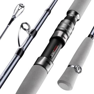 Raptor Saltwater Fishing Rod 6 Foot Spinning Casting 2 Pieces Offshore Boat Pole 27T High Carbon Fiber Baitcaster Lightweight Stainless Steel Guides Bass Trout Catfish Boat Fishing Rod