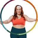 Weighted Hula Hoop Plus Size | 3.2lb Weight, 43in Diameter | Extra Large Hula Hoop for Adults Weight Loss | Easy to Spin, Soft Padding | Exercise Hoop for Beginners & Advanced Hoopers (Multicolor)