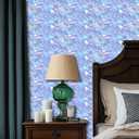 HOMETITUTE Shimmering Lilac Blue Wave Pattern Wallpaper Peel and Stick Contact Paper Wall Paper Stick 17.7" x 118.1" Self Adhesive Removable Vinyl Wall Covering Bedroom Kitchen Bathroom Home Decor